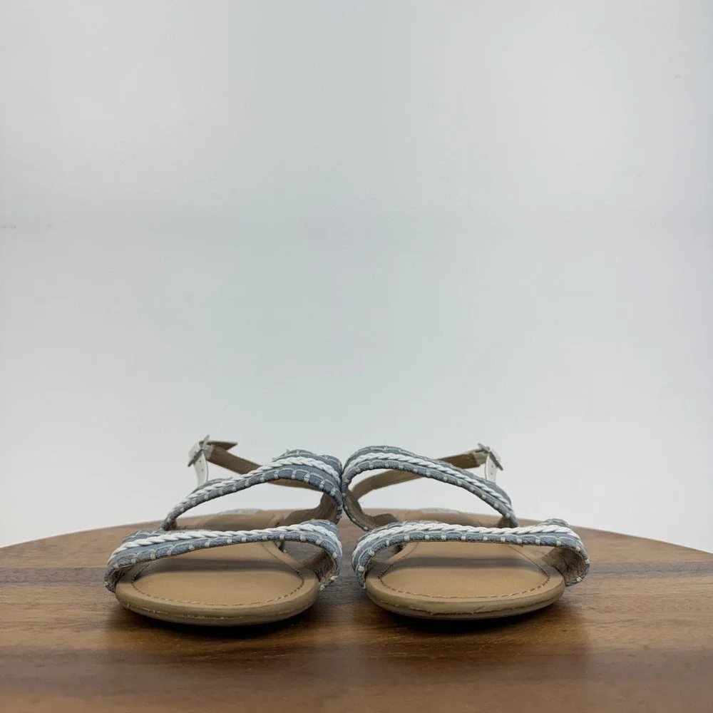New Big Kids Girls Dolce Vita Clovar Blue‎ Denim Ankle Strap Sandals Size 4 Y